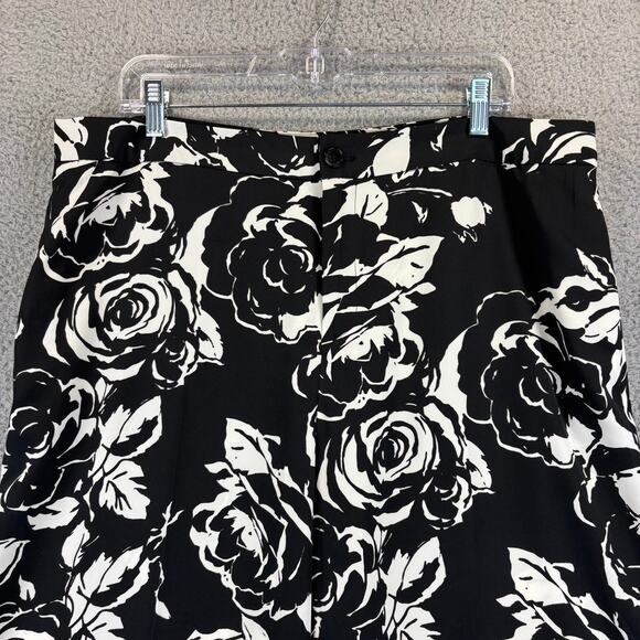 Ralph Lauren LRL Wide Leg Pant Womens 16 Floral Boho Artsy Preppy Flowy Pockets - Picture 3 of 11